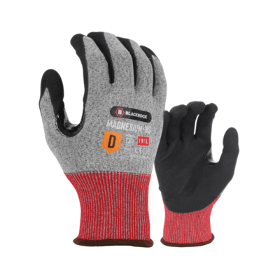 Size 8 M Blackrock Magnesium-NS Grey Sandy Nitrile Palm Cut Resistant Gloves - Cut Level D